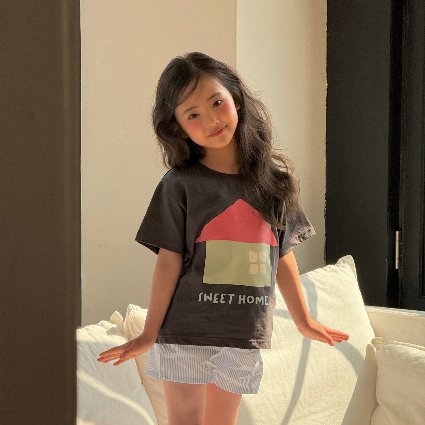 Sweet Home T-Shirts [Ivory/XS(2-3yr), M(4-5yr)]