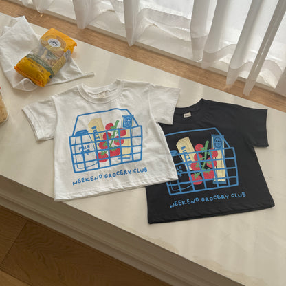 Basket T-Shirts [Ivory/M(4-5yr)]