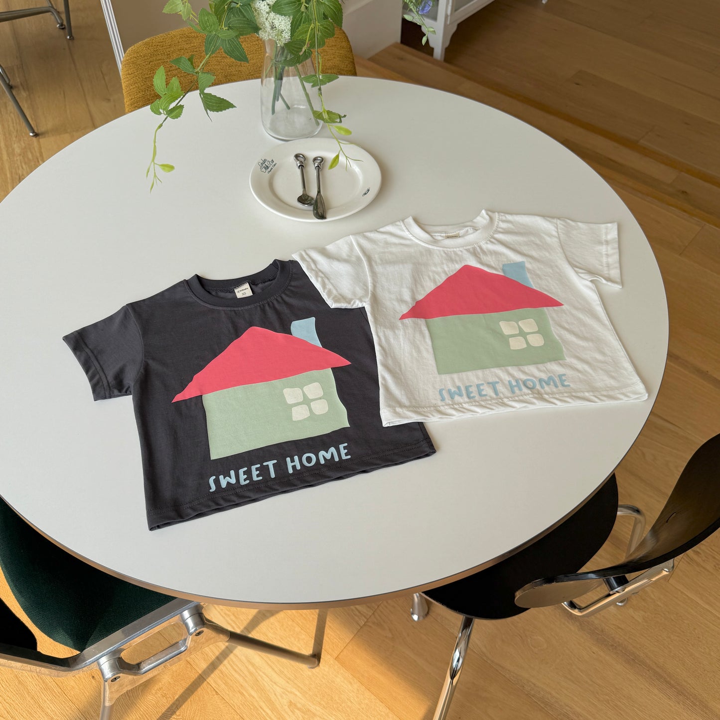 Sweet Home T-Shirts [Ivory/XS(2-3yr), M(4-5yr)]