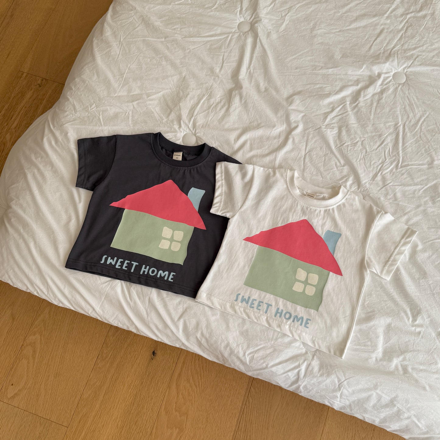 Sweet Home T-Shirts [Ivory/XS(2-3yr), M(4-5yr)]