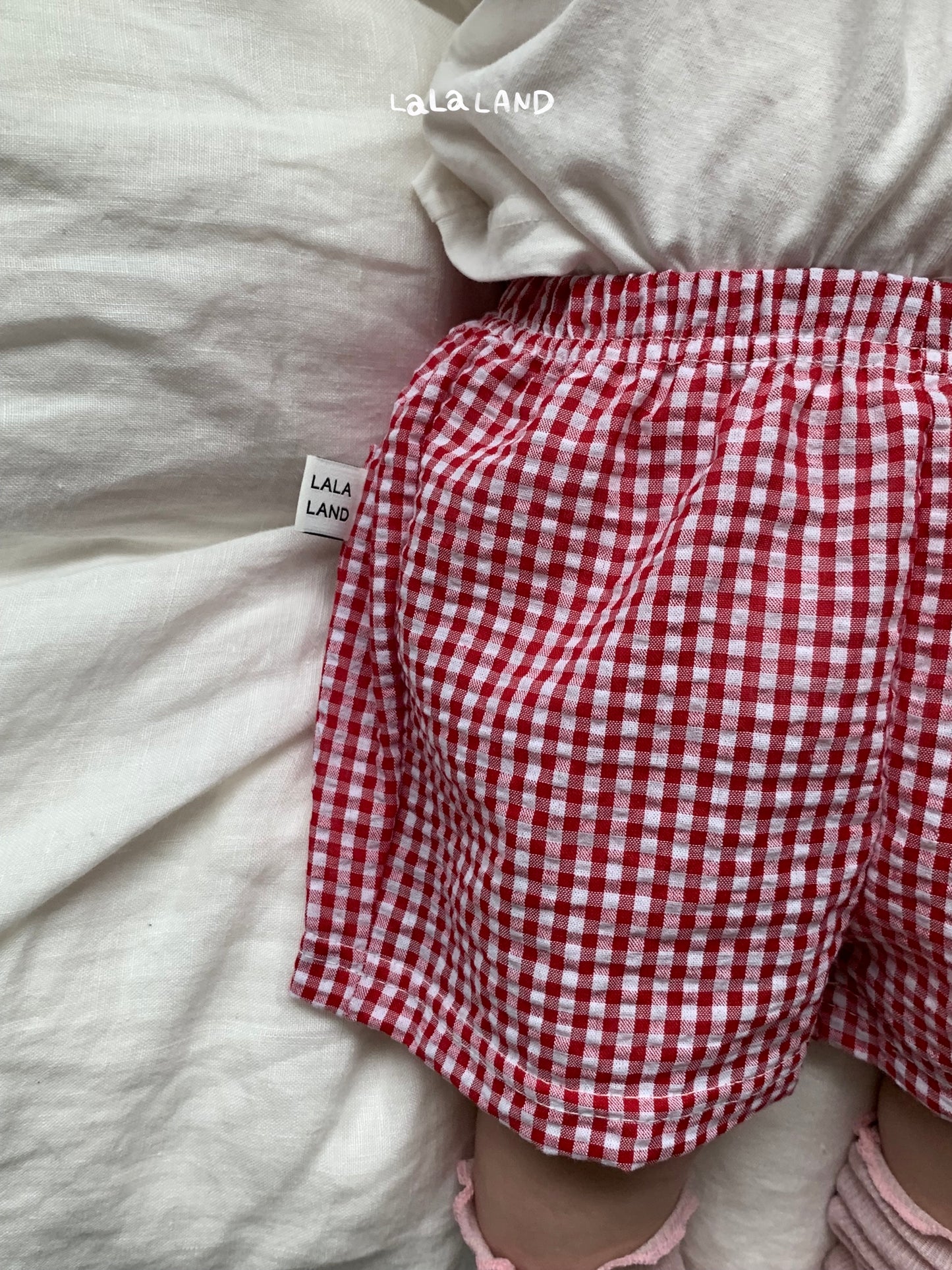 Check Baby Shorts [Olive/6m]