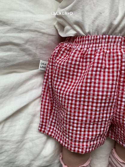 Check Baby Shorts [Olive/6m]