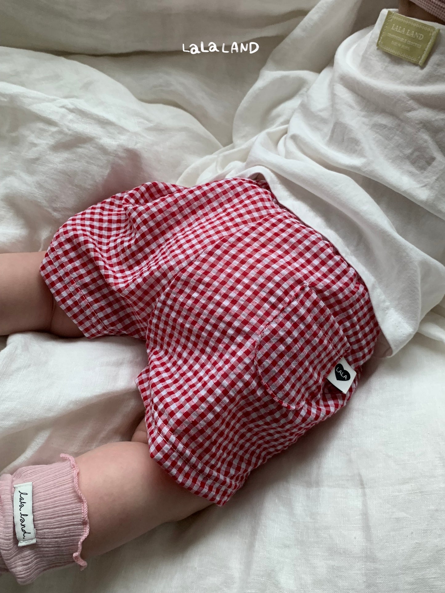 Check Baby Shorts [Olive/6m]