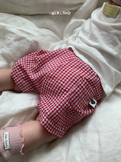 Check Baby Shorts [Olive/6m]