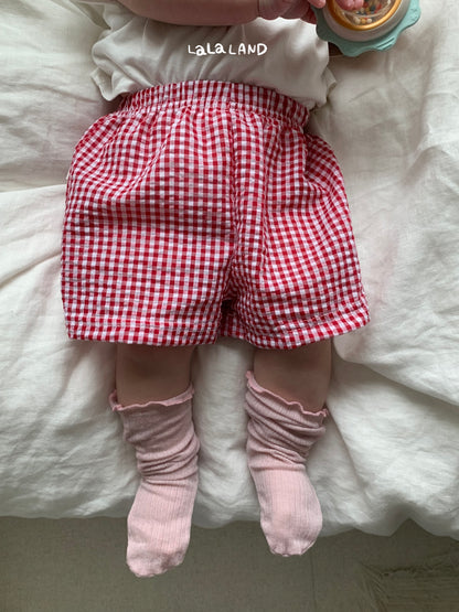 Check Baby Shorts [Olive/6m]
