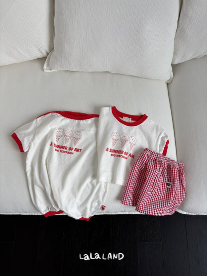 Check Baby Shorts [Olive/6m]