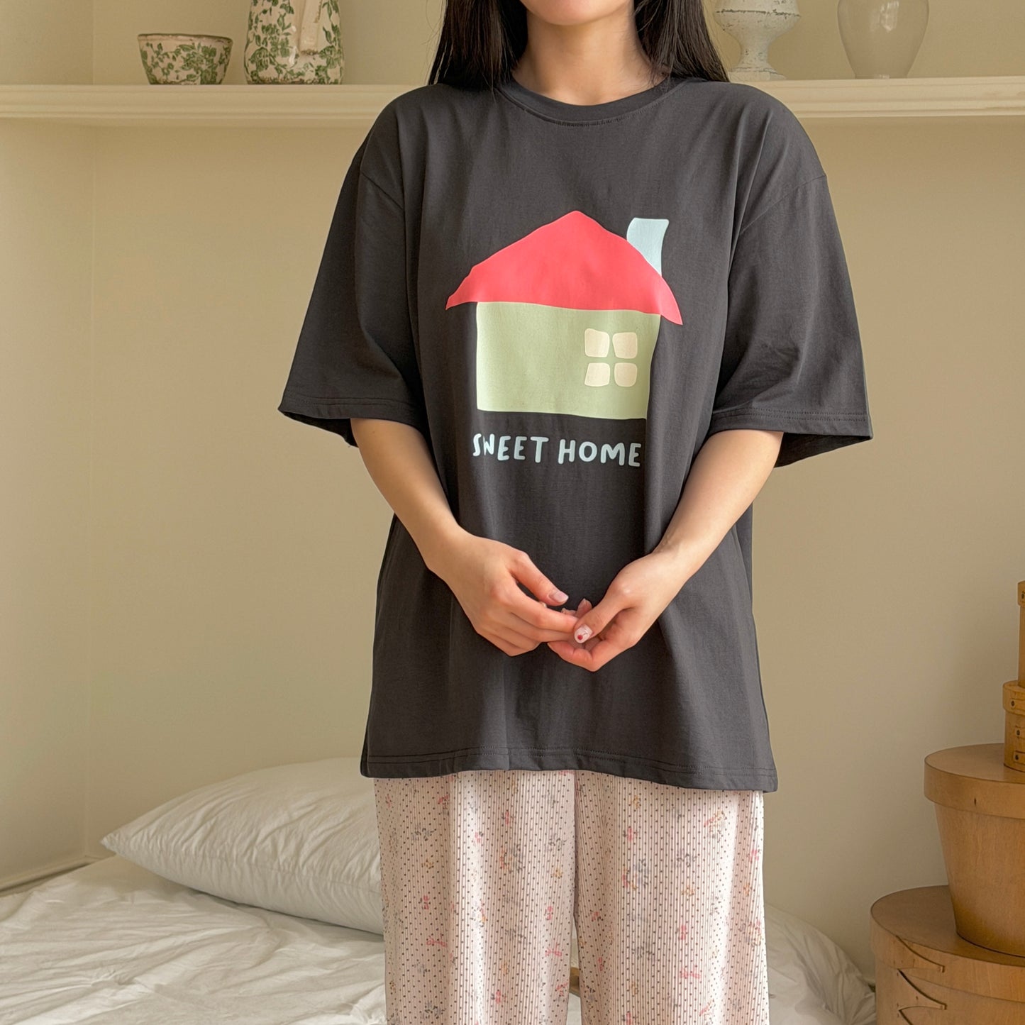 Sweet Home T-Shirts [Ivory/XS(2-3yr), M(4-5yr)]