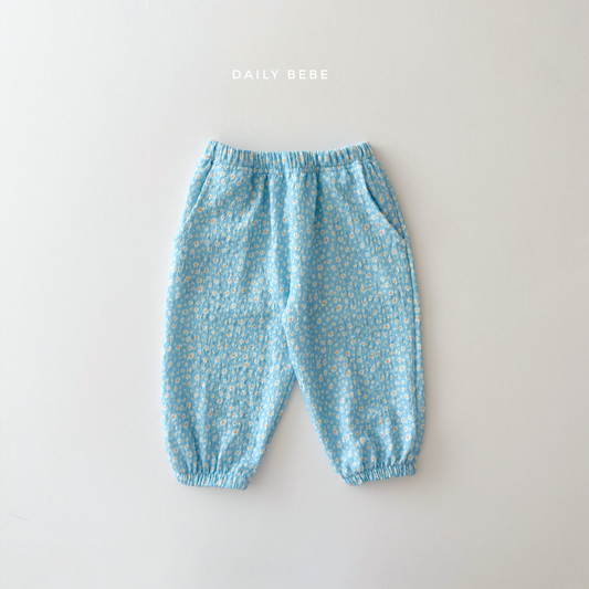 Floral A/C Pants [Blue/M(3-4yr)]