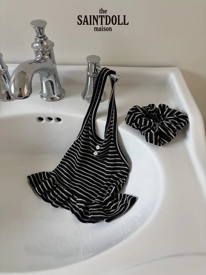 [PRE-ORDER] Stripe Button Halter Top