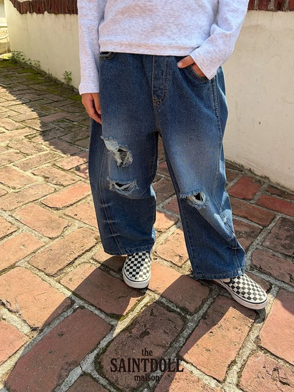 [PRE-ORDER] Dart Wide Denim Pants (Mom Couple)