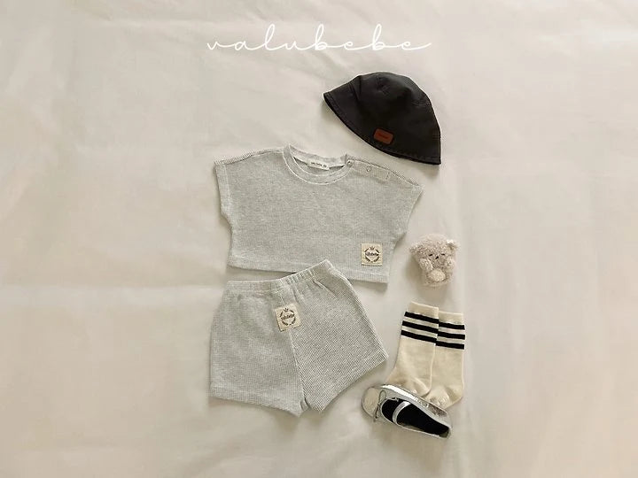 Crople Waffle Shorts [White Melange/6m]