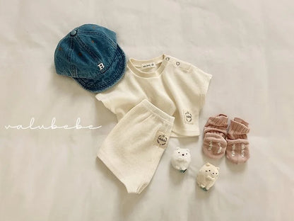 Crople Waffle Shorts [White Melange/6m]