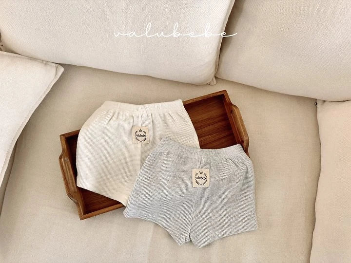 Crople Waffle Shorts [White Melange/6m]