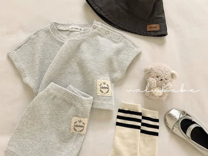 Crople Waffle Shorts [White Melange/6m]