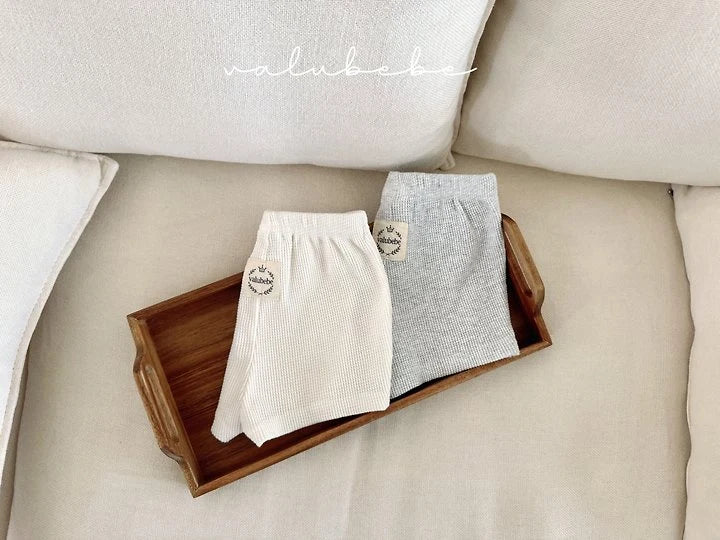 Crople Waffle Shorts [White Melange/6m]