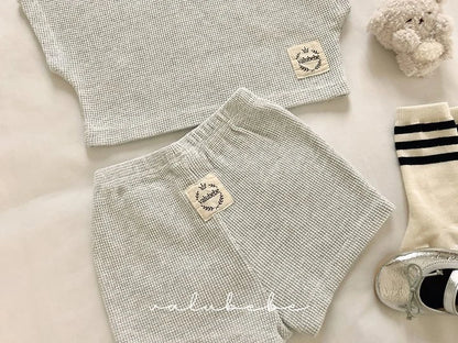 Crople Waffle Shorts [White Melange/6m]