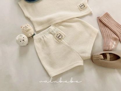 Crople Waffle Shorts [White Melange/6m]