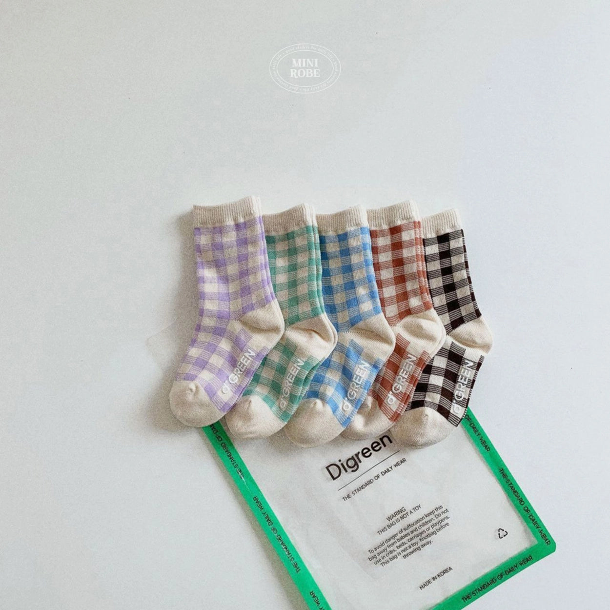 [PRE-ORDER] Natural Check Socks Set