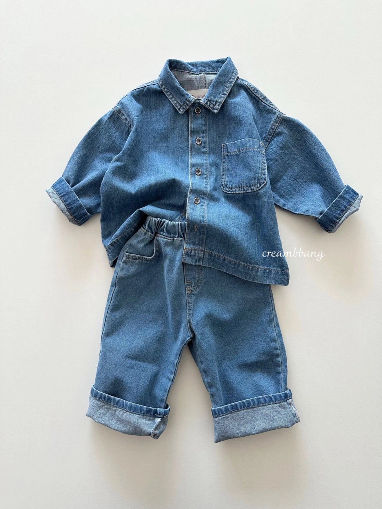 Oversized Buckle Denim Pants
