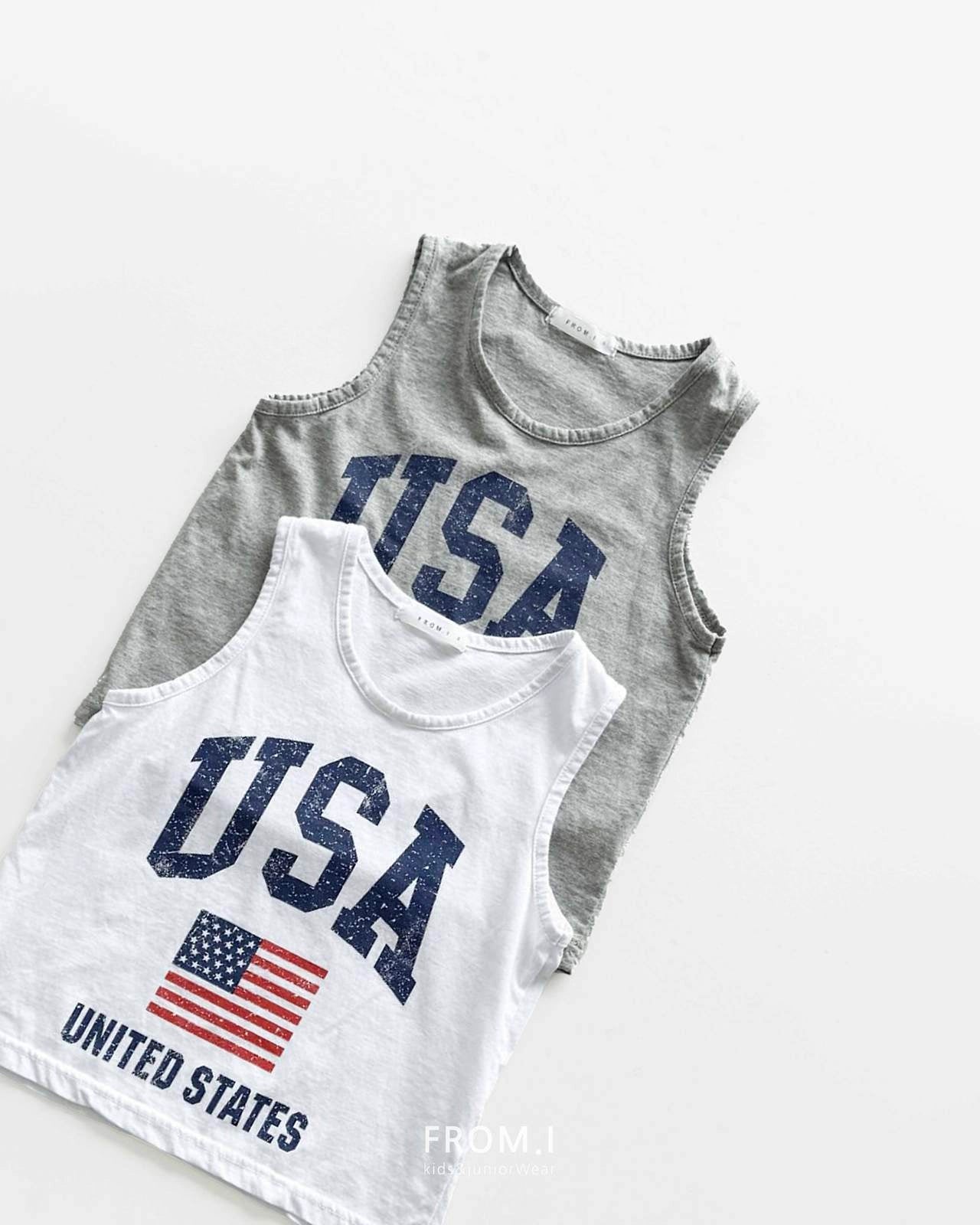 USA T-Shirts [Ivory/S(3-4yr)]