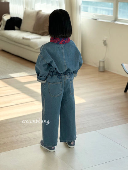 Oversized Buckle Denim Pants