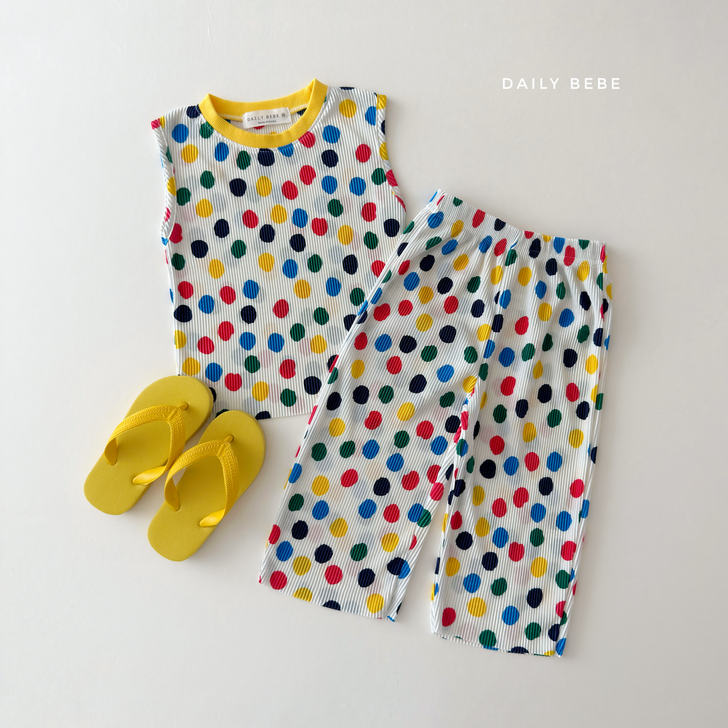 [PRE-ORDER] Color Block Pleats Top Bototm Set