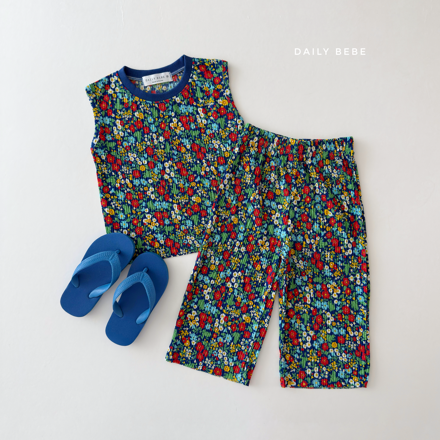 [PRE-ORDER] Color Block Pleats Top Bototm Set