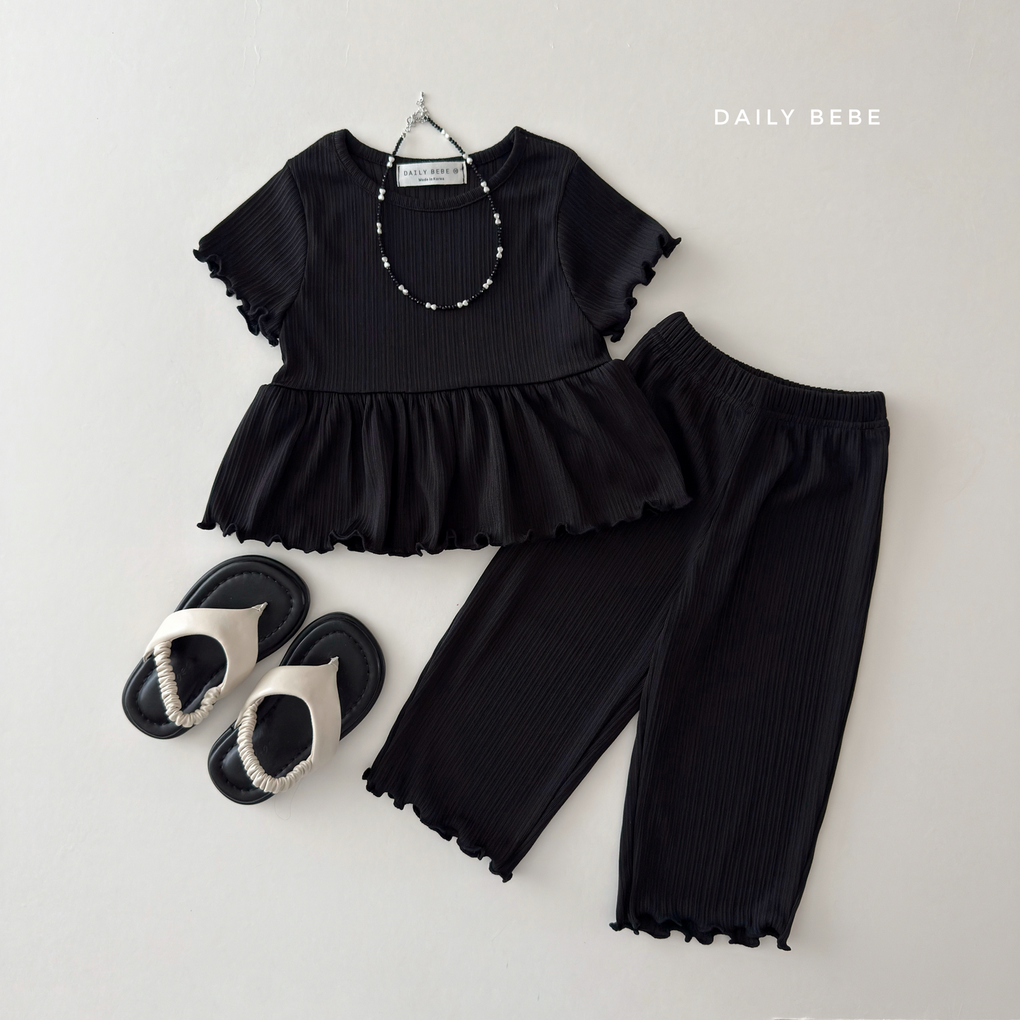 [PRE-ORDER] Frill Pleats Top Bottom Set