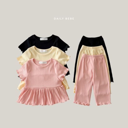 [PRE-ORDER] Frill Pleats Top Bottom Set