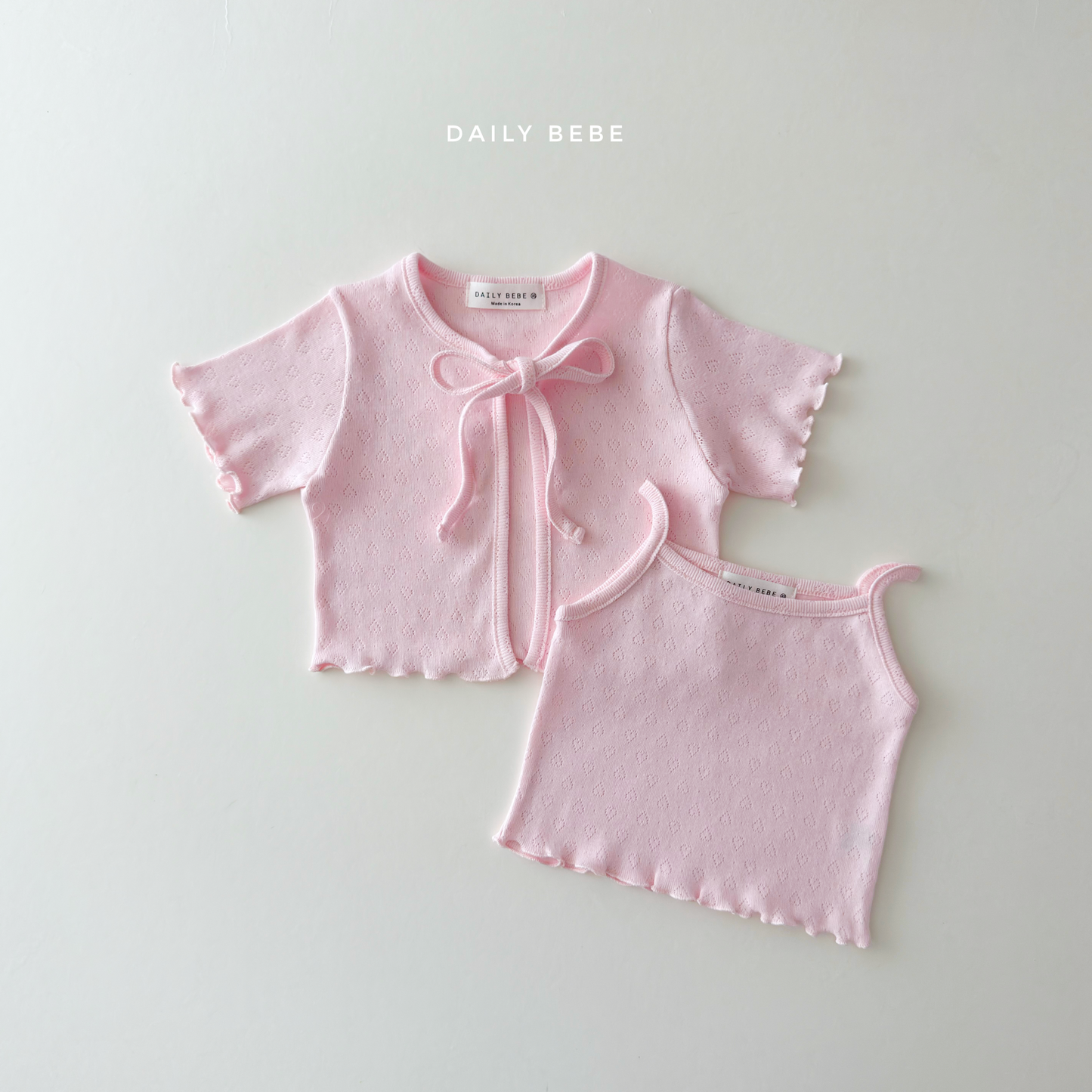 [PRE-ORDER] Eyelet Tank Top + Cardigan Set