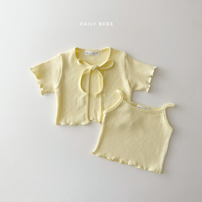[PRE-ORDER] Eyelet Tank Top + Cardigan Set