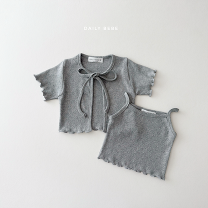 [PRE-ORDER] Eyelet Tank Top + Cardigan Set