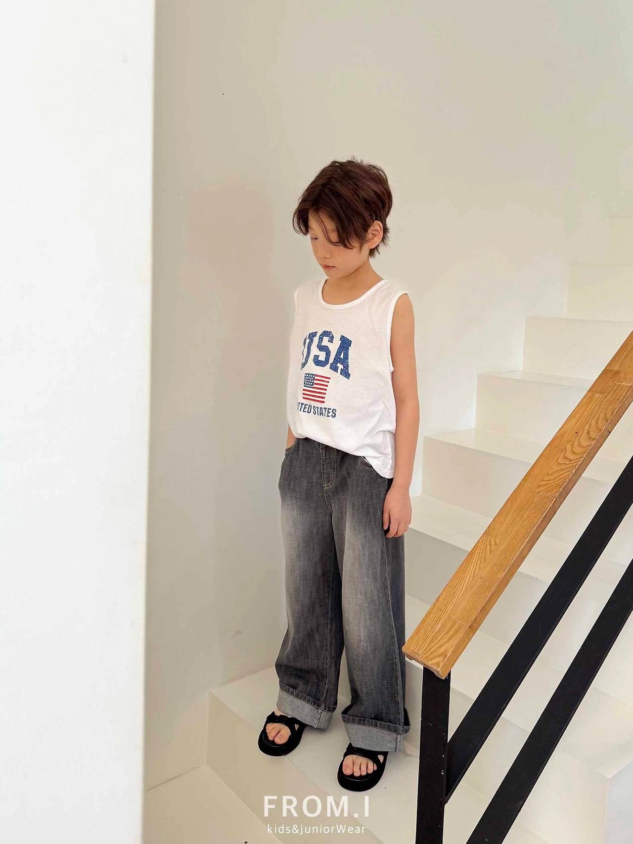 USA T-Shirts [Ivory/S(3-4yr)]