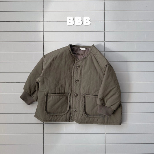 Quilted Jacket [Khaki Brown/L(5-6yr)]