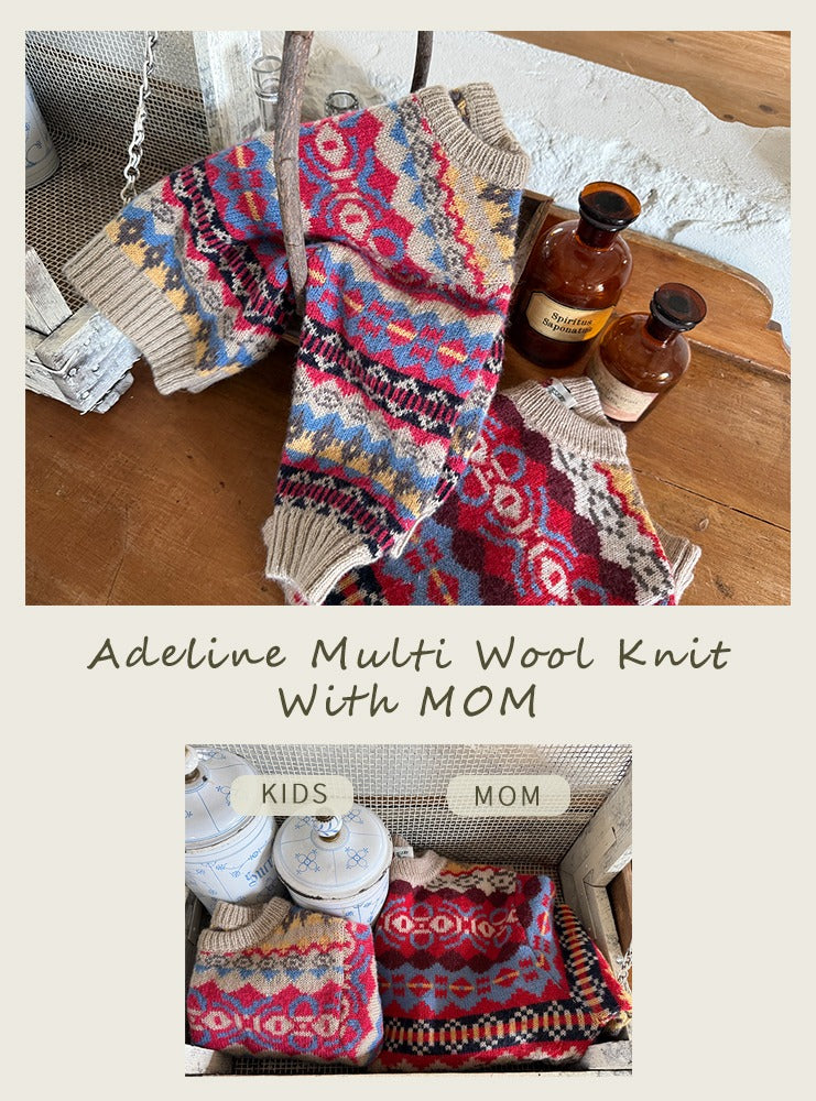 [PRE-ORDER] Adeline Multi Wool Sweater Top (Mom Couple)