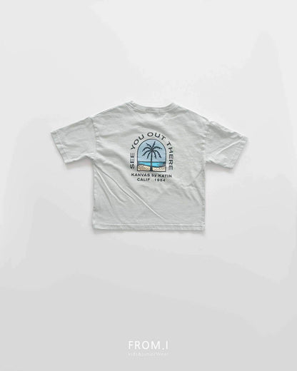 Palm Tree T-Shirts [Mint/S(3-4yr), JL(10-12yr)]