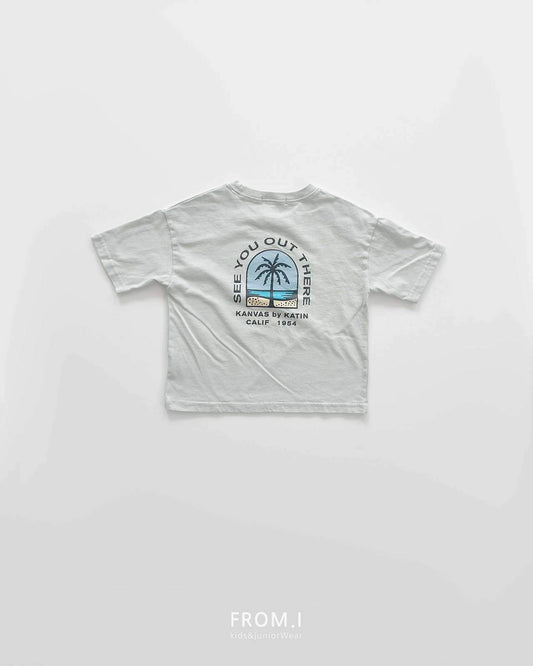 Palm Tree T-Shirts [Mint/S(3-4yr), JL(10-12yr)]