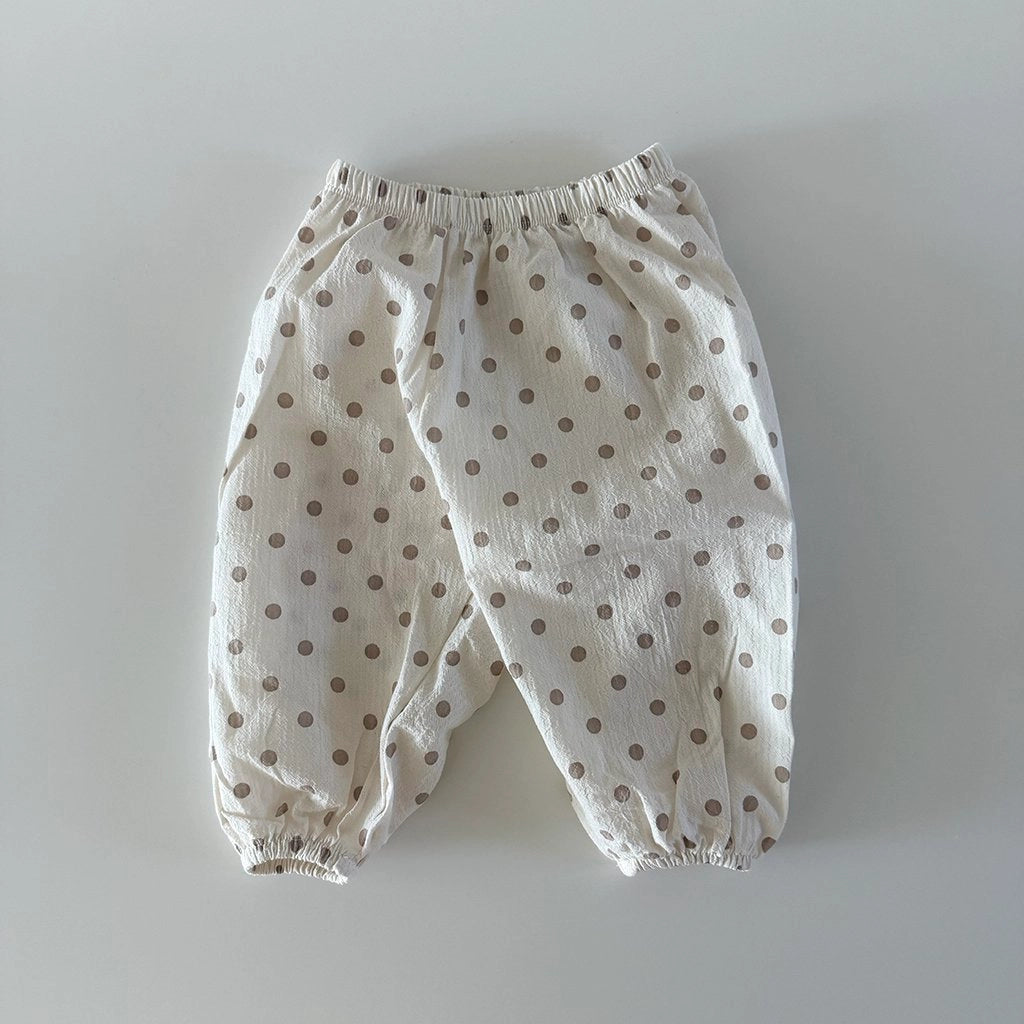 Summer Sausage Pants [Blue Heart, Beige Dot/100/M(3-4yr)]