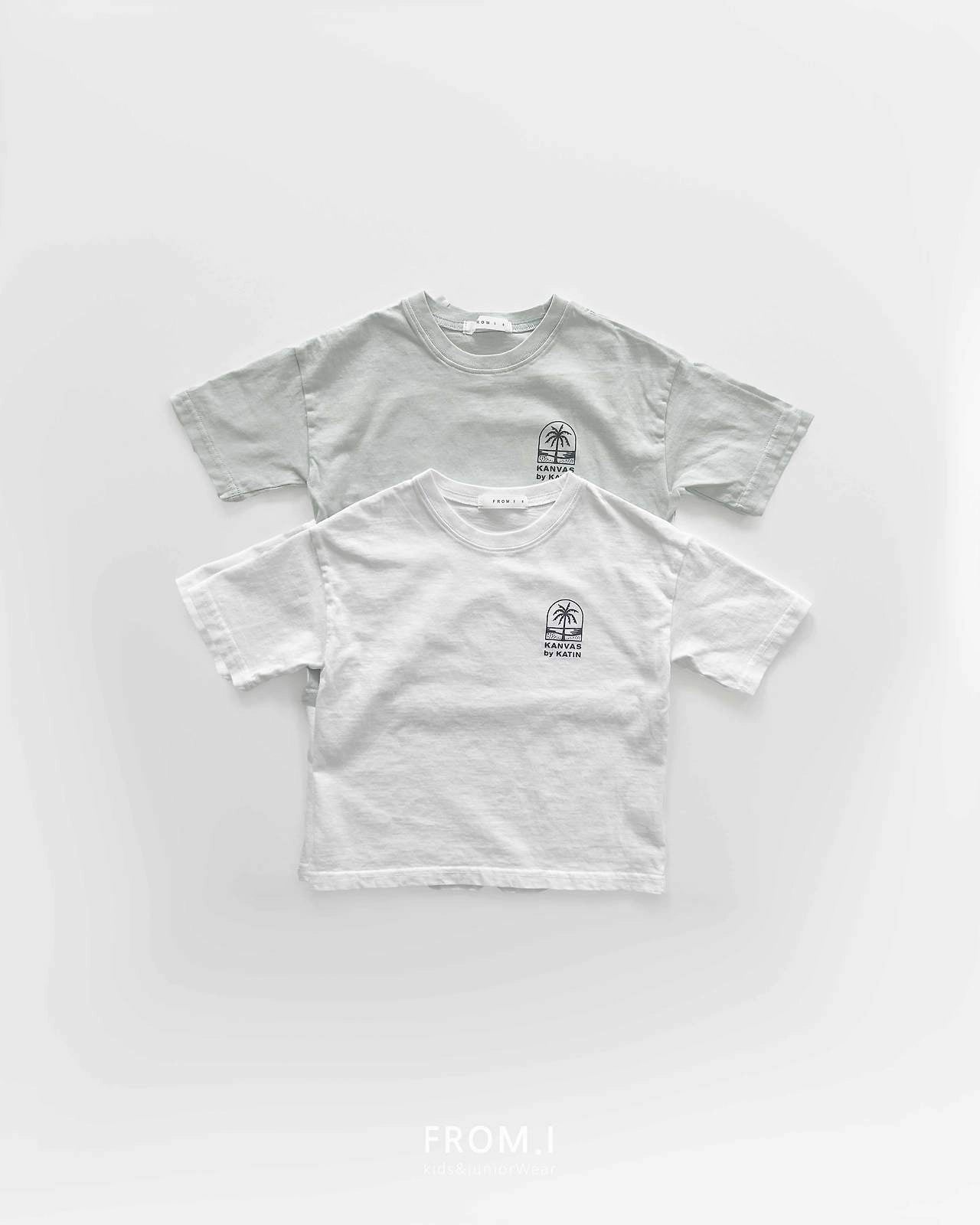 Palm Tree T-Shirts [Mint/S(3-4yr), JL(10-12yr)]