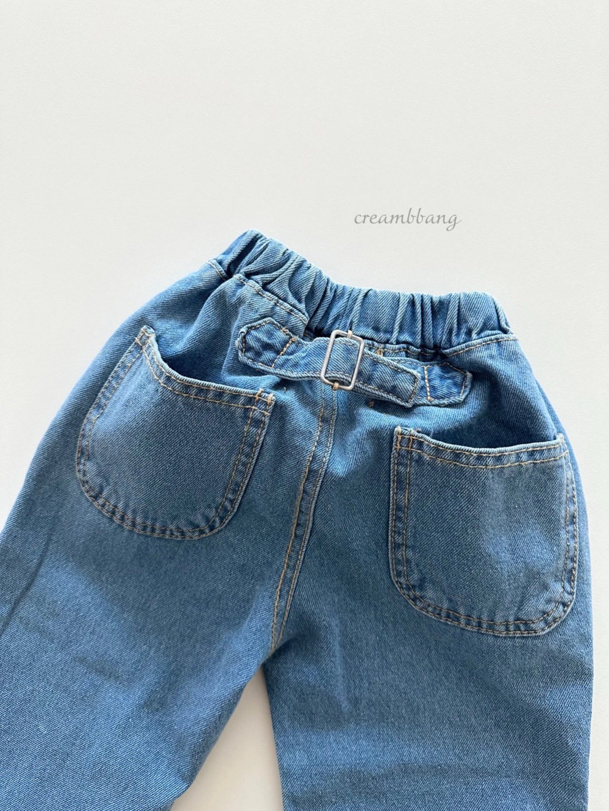 Oversized Buckle Denim Pants