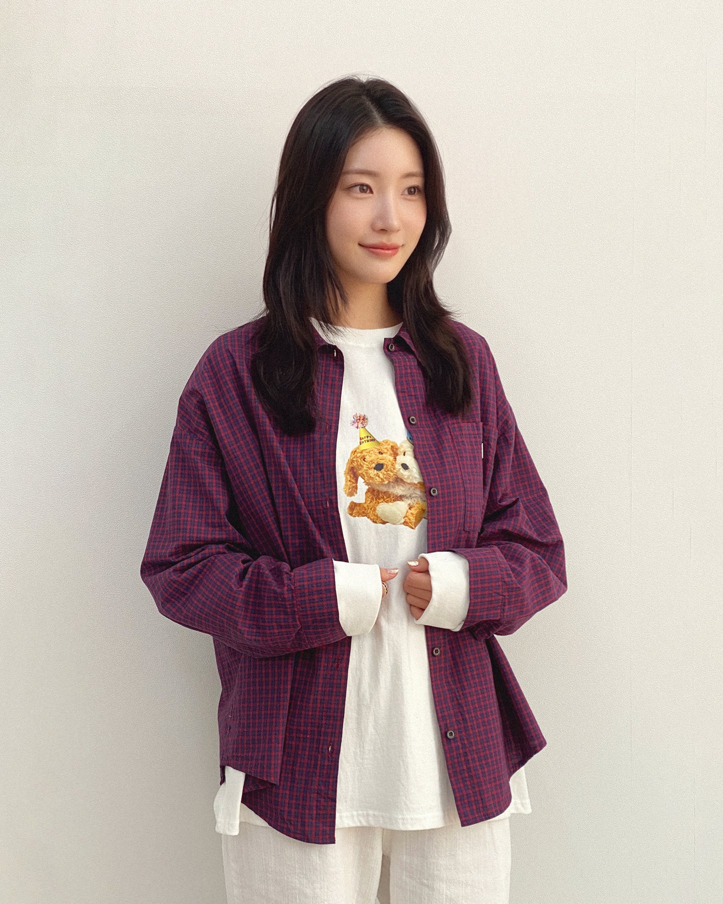 [PRE-ORDER] Cappuccino Check Shirts (Mom Couple)