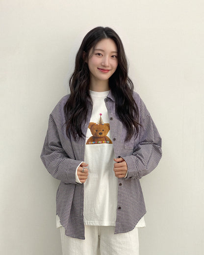 [PRE-ORDER] Cappuccino Check Shirts (Mom Couple)