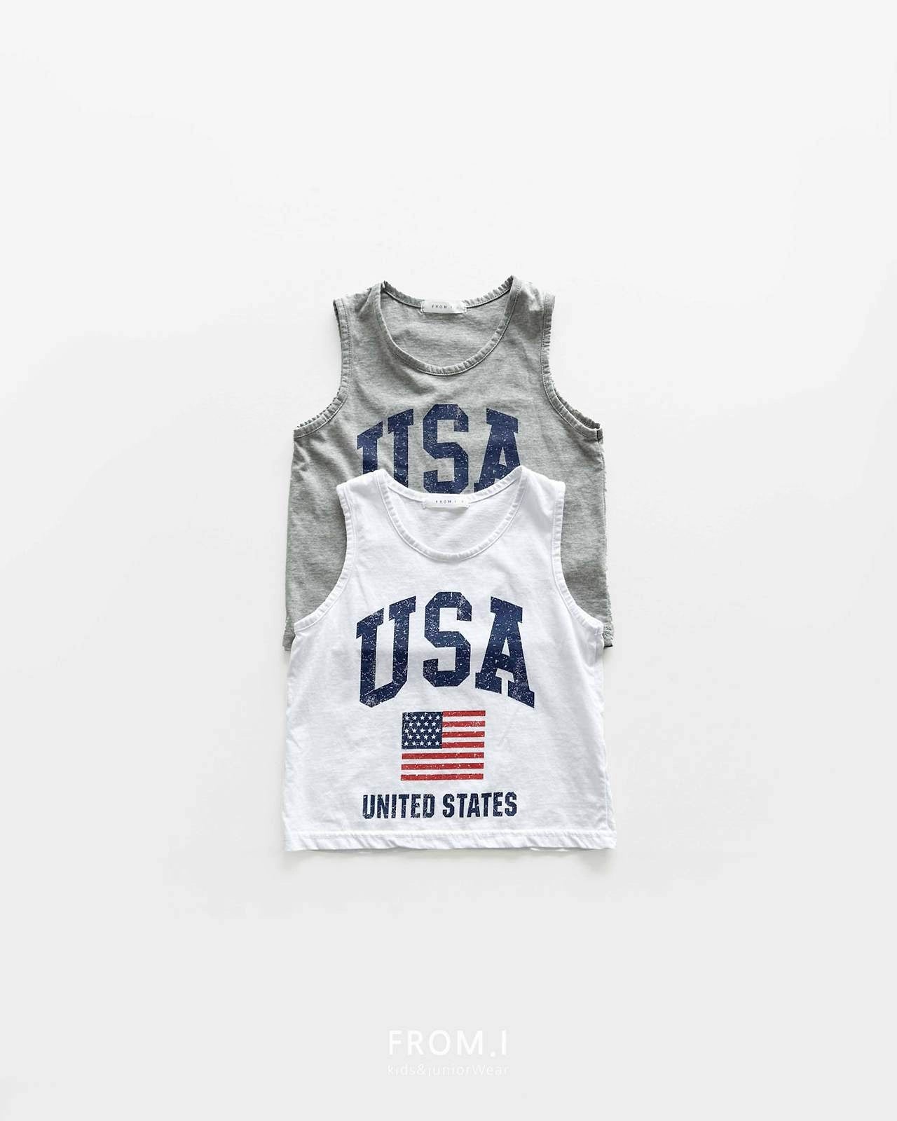 USA T-Shirts [Ivory/S(3-4yr)]