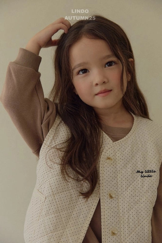 Hidden Quilted Vest [Cream/XS(1-2yr)]