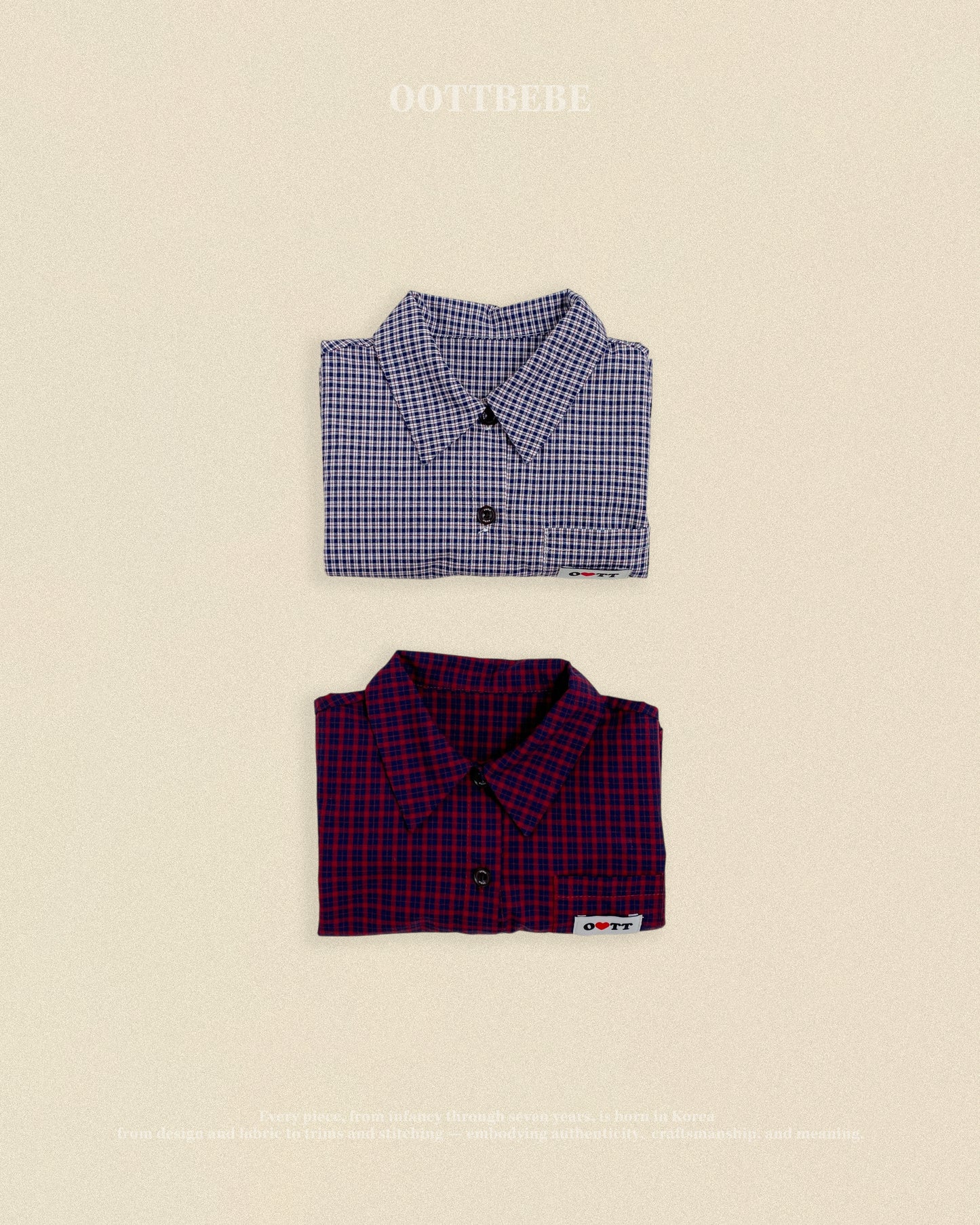 [PRE-ORDER] Cappuccino Check Shirts (Mom Couple)