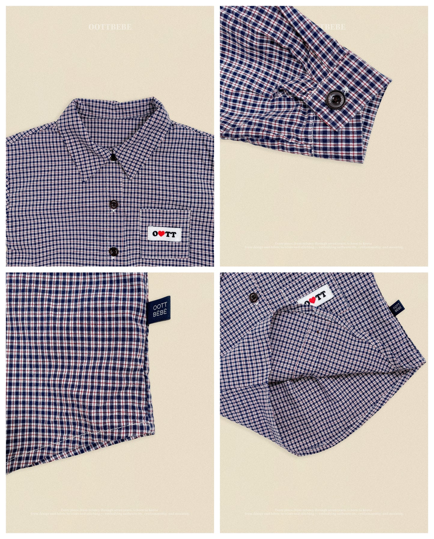 [PRE-ORDER] Cappuccino Check Shirts (Mom Couple)