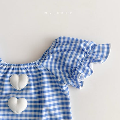 [PRE-ORDER] Heart Swim Suit + Hat Set