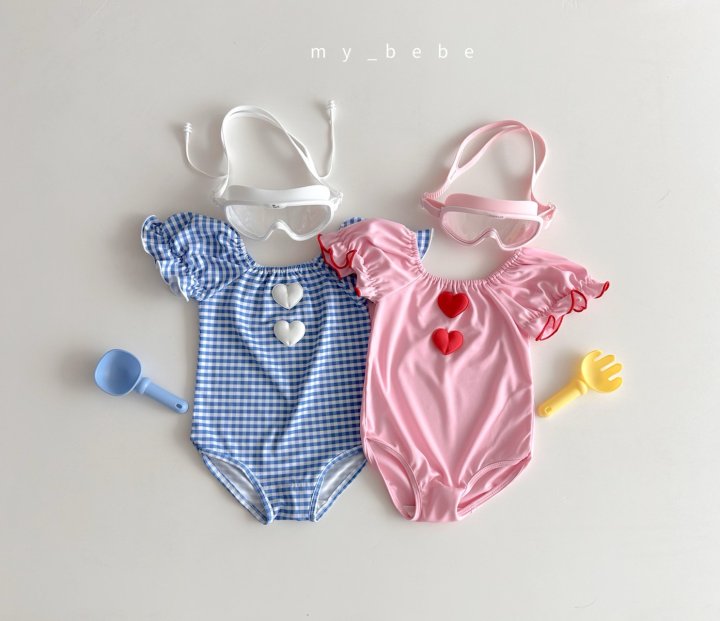 [PRE-ORDER] Heart Swim Suit + Hat Set