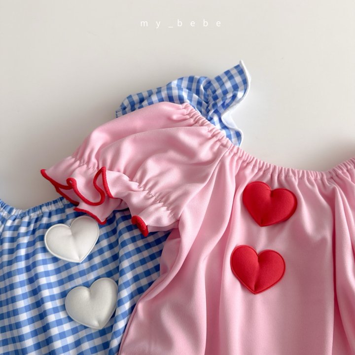 [PRE-ORDER] Heart Swim Suit + Hat Set