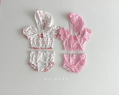 [PRE-ORDER] Frill Bikini Top Bottom Hat Set